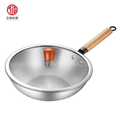 No Heavy Metal HARM antiaderente in acciaio al titanio Wok Pot