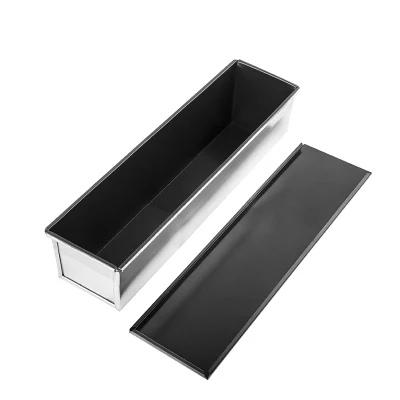 Panino ondulato in alluminio senza bastone Pullman per pane Teglia per toast con teglia per forno a sandwich e coperchio