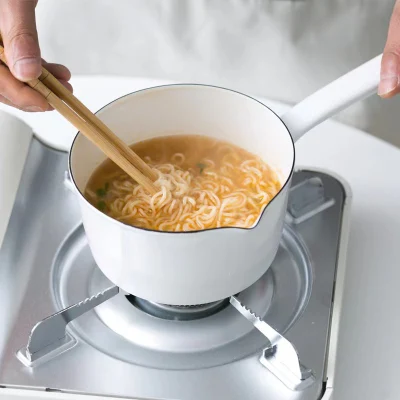 Home cucina smalto metallo antiaderente Salsa Pan smalto acciaio al carbonio Pentola cottura del latte Pot