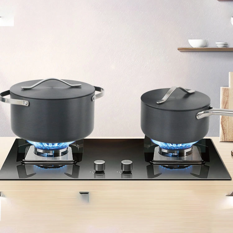 Ceramic Non Stick Pan Cooking Pot Set Non-Stick Cookware Set Pans with Cast Aluminum Lid