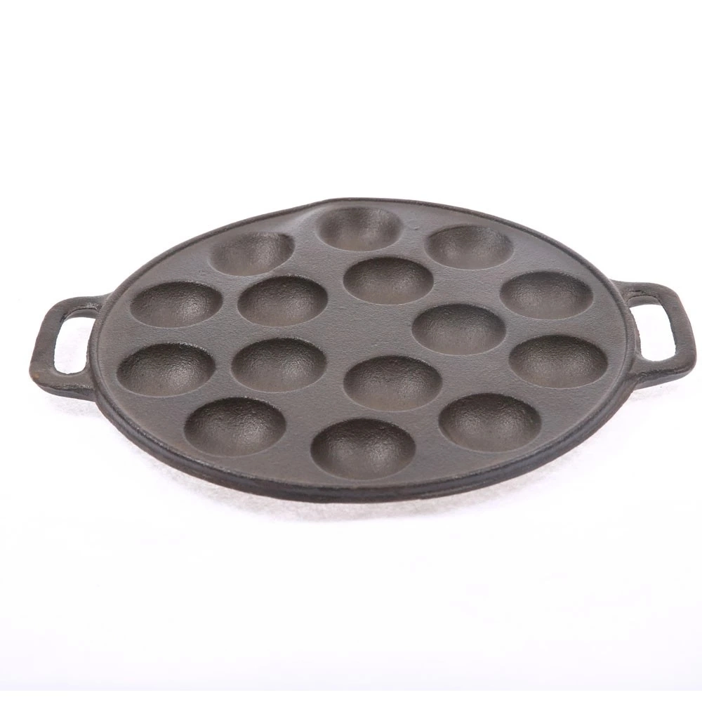 Pre-Seasoned Cast Iron Japanese Takoyaki 15 Hole Egg Pan