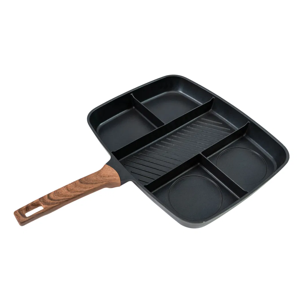 Wholesale Cookware Kitchen Appliance Large Multi-Compartment Aluminum Frying Pan