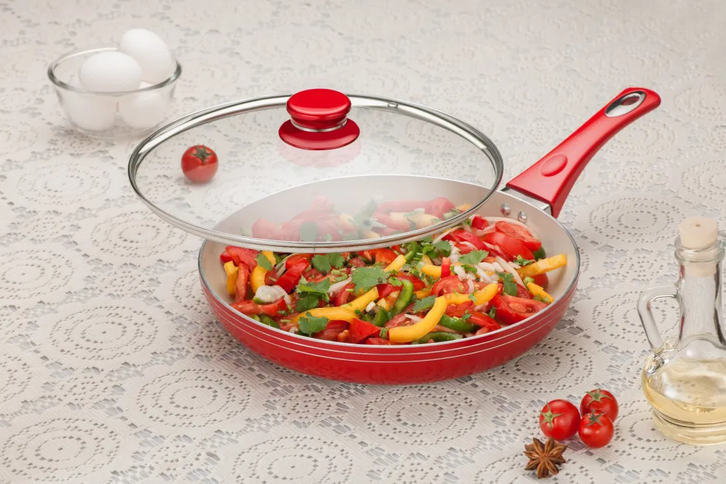 Cookware Stainless Steel Tempered Glass Pan Lid, Pasta Pot Lid, Glass Cover with Bakelite Knob or Handle