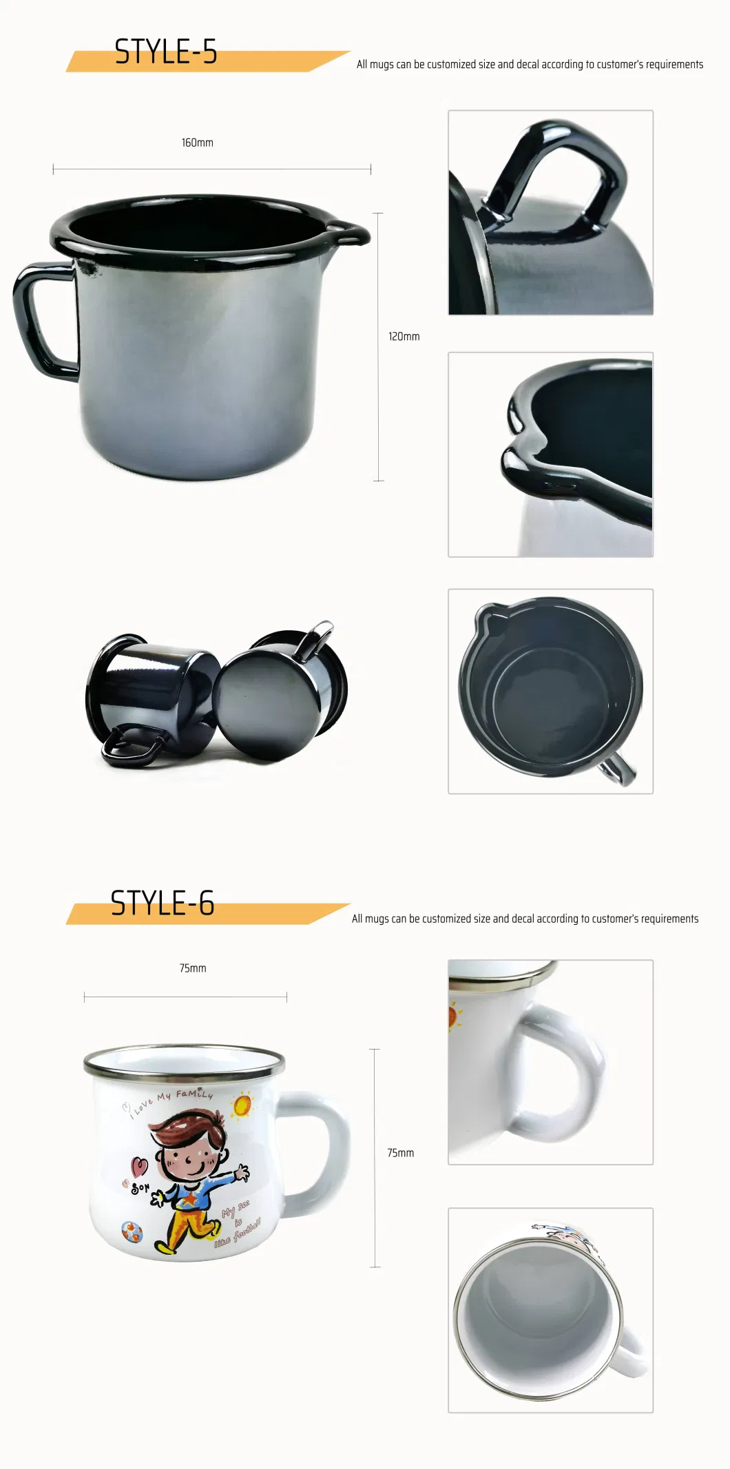 Big Capacity Household Cooking Pot Student Dormitory Cooking Noodle Pot Small Enamel Carbon Steel Frying Pot