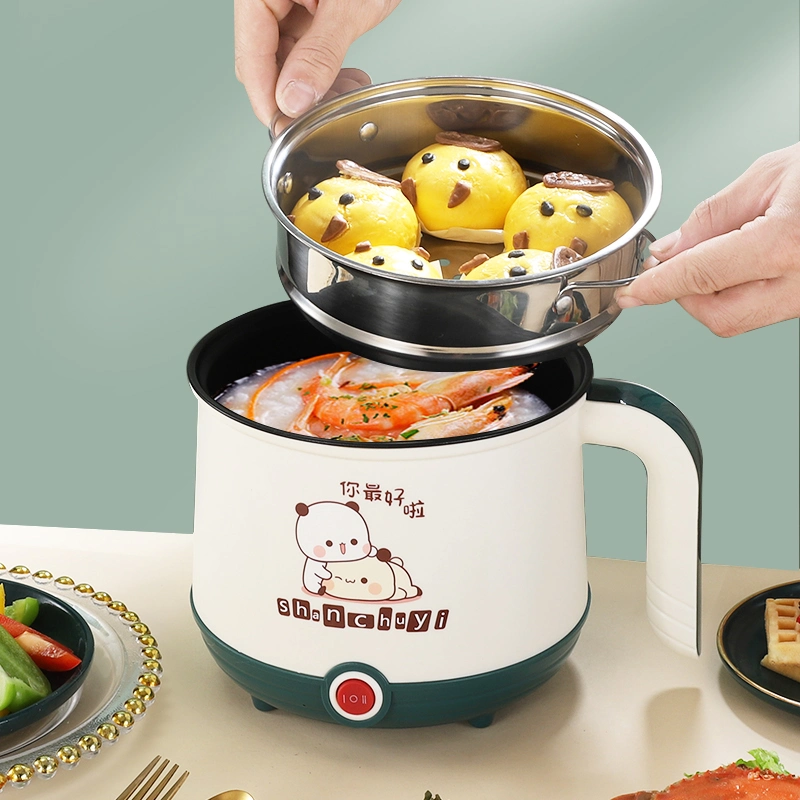 Dormitory 1.8 L Electric Steamer Pot Multi Function Nonstick Electric Cooking Pots