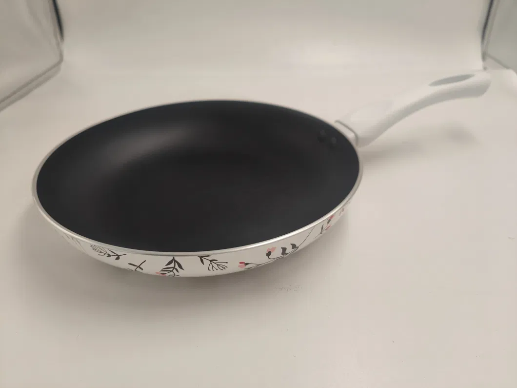 Durable Aluminum Round Frying Pan Non-Stick Flat Bottom Pan Egg Fryer Pans for Breakfast