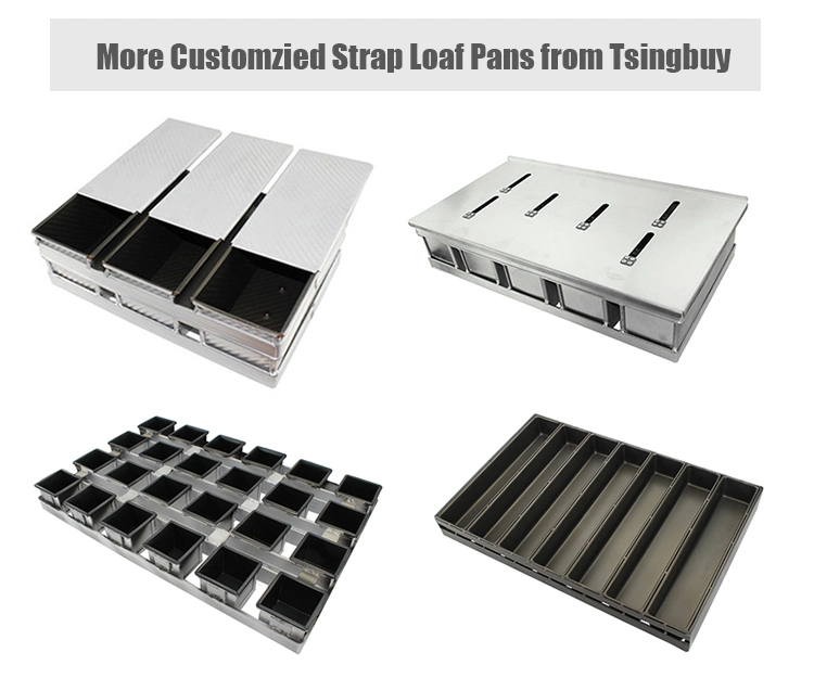 Customizable Aluminium Non Stick Corrugated Pullman Loaf Pan Bread Baking Pan Toast Sandwich Baking Pan with Lid