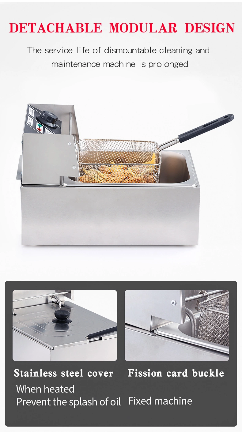 China Factory Wholesale Big Lots Multifunctions D81 10L Hotel Restaurant Kitchen Food Potato Small Chips Oil Commercial Electric Deep Fryer