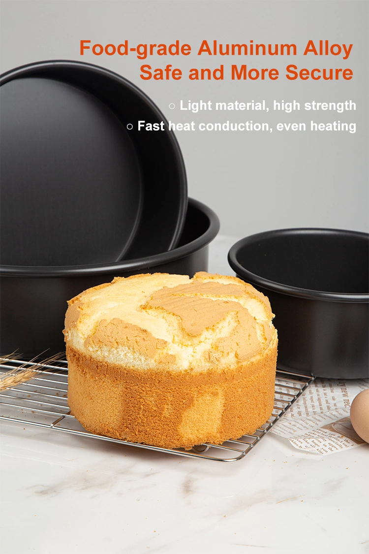OEM Kitchen Use Aluminum Alloy Hard Anodized Finishing Round Cake Pan