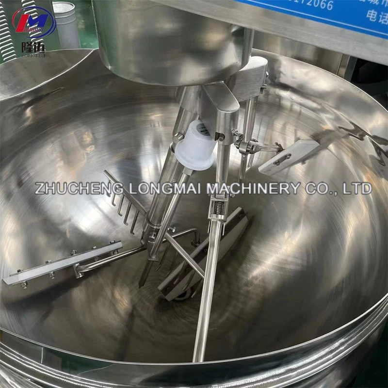 1000L Stainless Steel Steam Heating Industrial Automatic Cooking Pot Heat Transfer Oil Jacket Kettle with Shear Mixer
