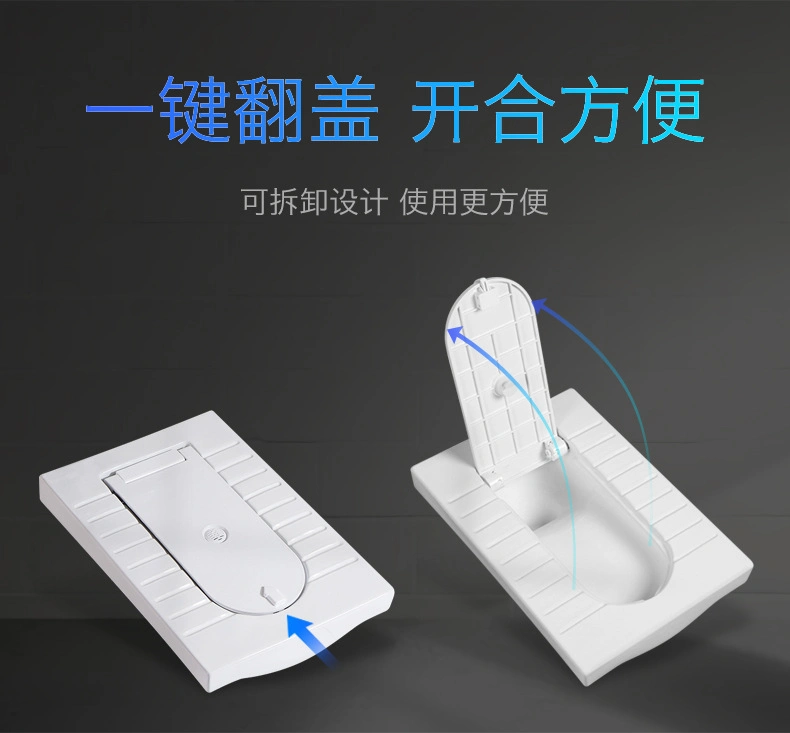 Hot Sales Squatting Pan Toilet Ceramic Wahshdown Toilet Squatting Pan with Cover Bathroom Squat Pan