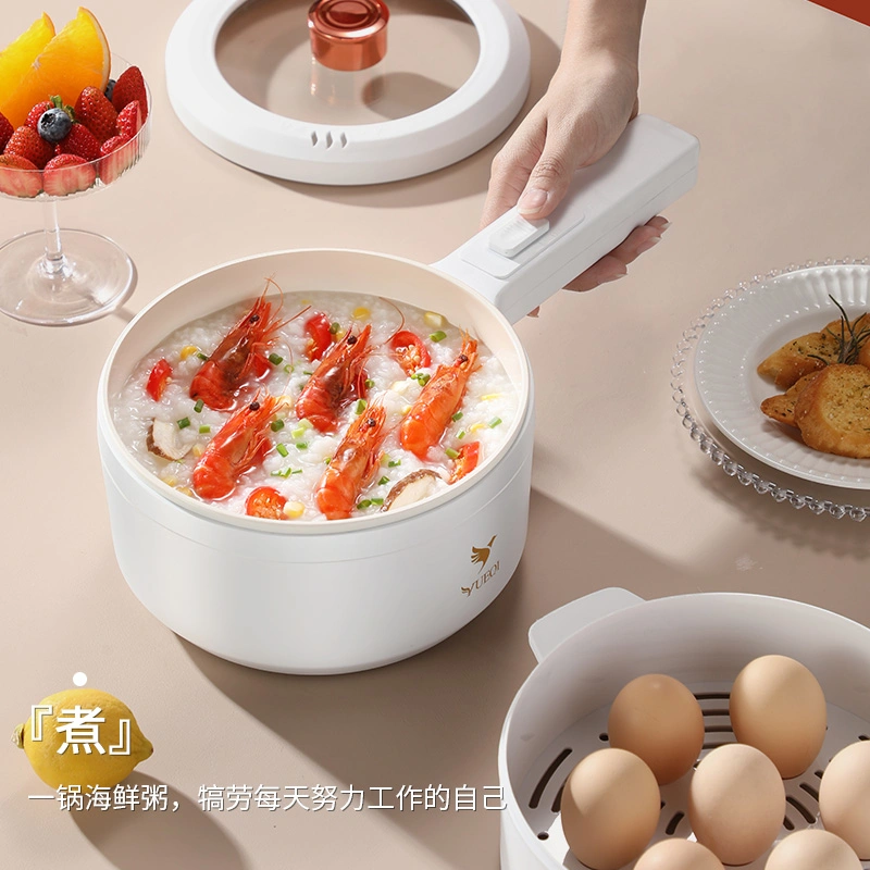 Long Handle Pot, Ceramic Glaze Coated White Inner Liner, Fully Automatic and Scheduled Electric Cooking Pot, Electric Hot Pot, Intelligent Control