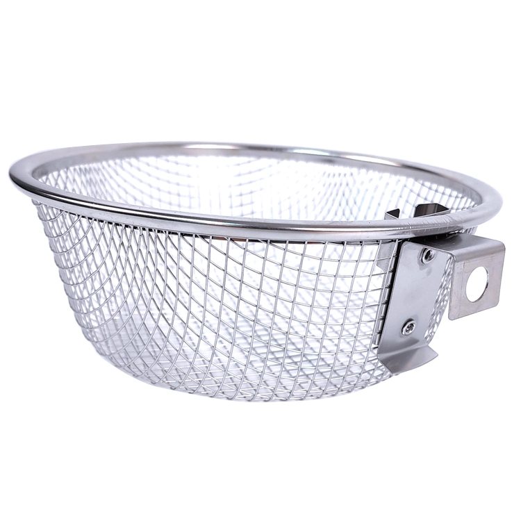 Round Potato Chips Frying Basket Stainless Steel Frying Pot Pan Basket