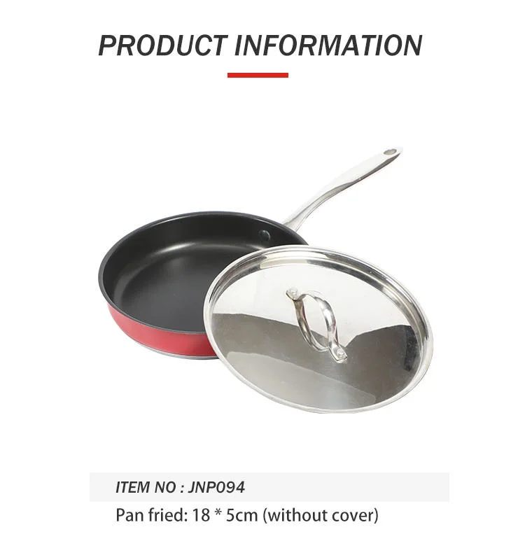 Profession Design Fry Pan Stainless Steel Nonstick Cookware Sets Pancake Fry Pan Fish Frying Pan with Lid