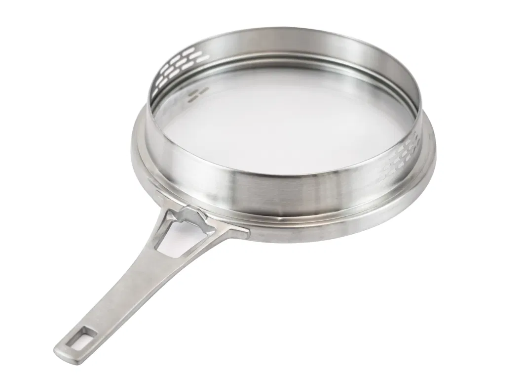 S/S Rim Tempered Glass Lid Pan Lid with Handle for Kitchen Utensils