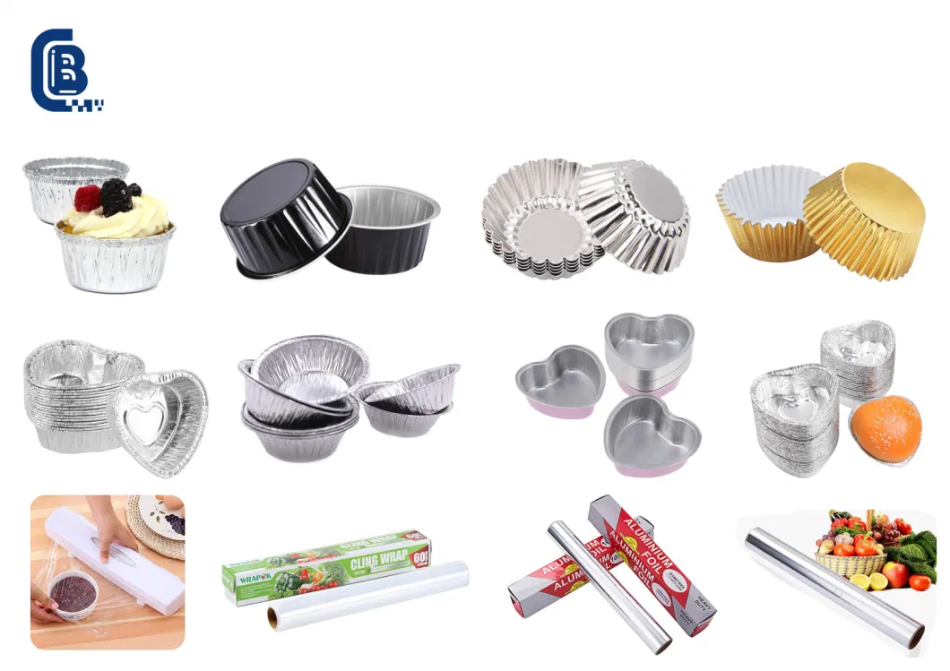 60ml Disposable Aluminum Foil Mini Cake Mold, Baking Cupcake, Muffin, Pudding, Egg Tart Ramekin Pans, 6