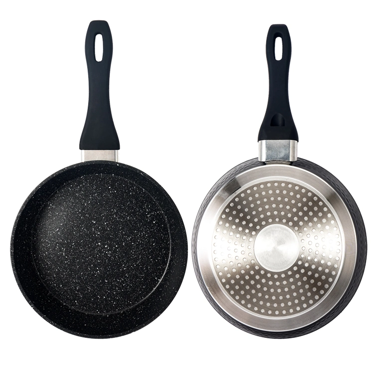 Nonstick Frying Pan with Glass Lid Aluminum Stainless Steel Metal Cookware Kitchen Utensils
