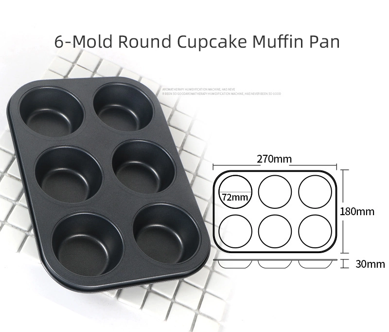 Bulk Home Kitchen Bakeware Small Sizes Carbon Steel Non Stick Baking Pan Mini Small Round Cupcake Muffin Cake Baking Pan