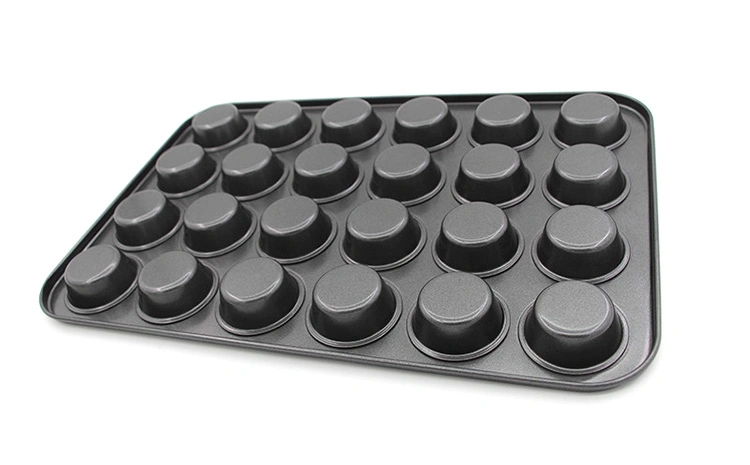 24 Cups Stainless Steel Non Stick Mini Round Cupcake Muffin Baking Pan