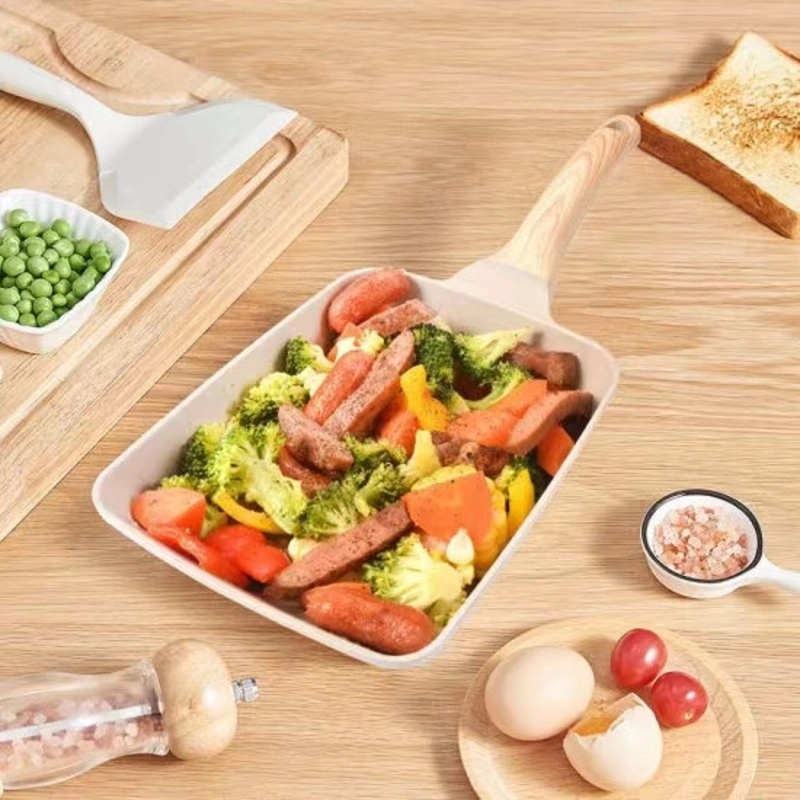 Soft Touch Handle Non-Stick Medical Stone Cookware Omelette Egg Pancake Steak Frying Pan