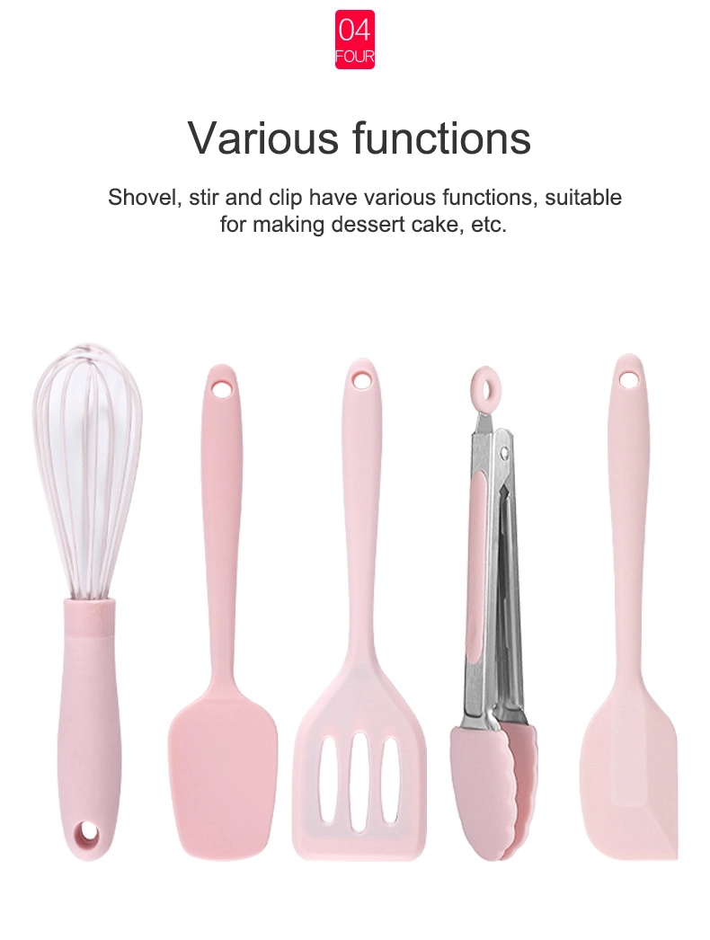 Wholesale Non-Stick Pan Silicone Spatula Kitchen Utensils Silicone Kitchenware Set