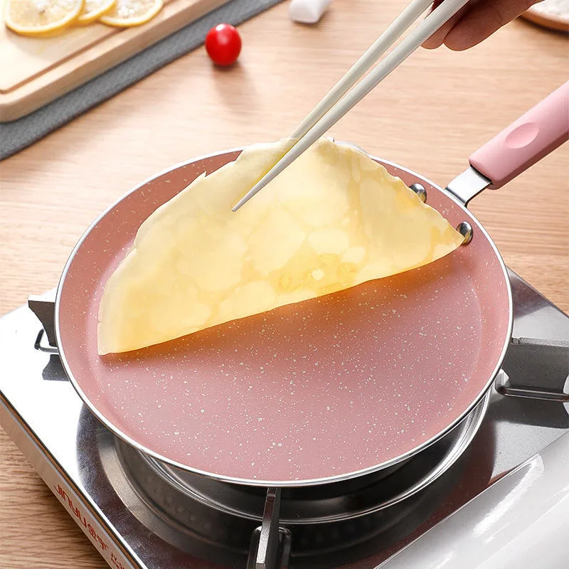 Aluminum Marble Non Stick Coating Crepe Round Flat Pancake Pan