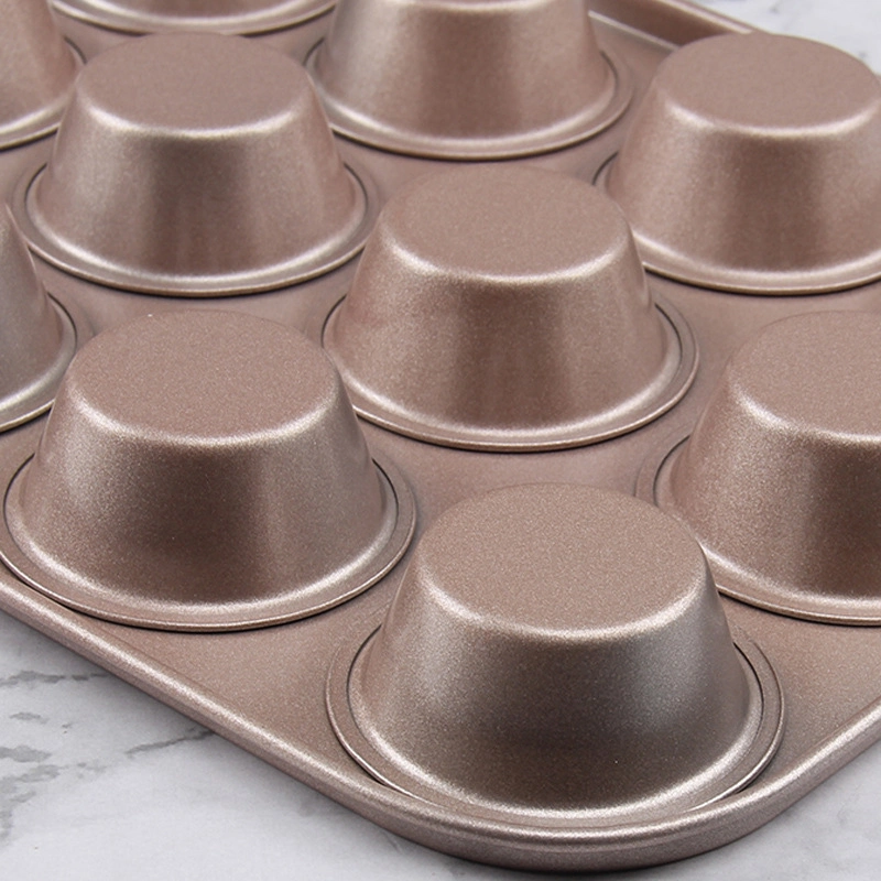 12 Cups Carbon Steel Non-Stick Cupcake Pan and Muffin Pan