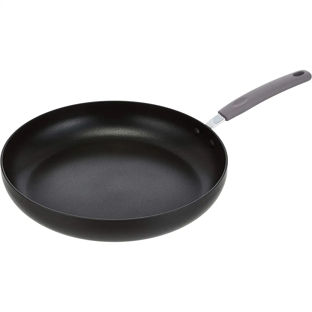 Nonstick Fry Pan Marble Inner Coating and Induction Bottom with Silicone Handle