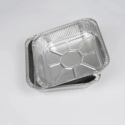 Large Disposable Aluminium Foil Pans with Lids 8X4 in Food Containers Best Tin Pans for Takeaway, Baking, Frozen &amp; Food Storage