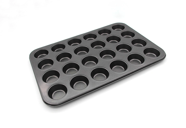 24 Cups Stainless Steel Non Stick Mini Round Cupcake Muffin Baking Pan