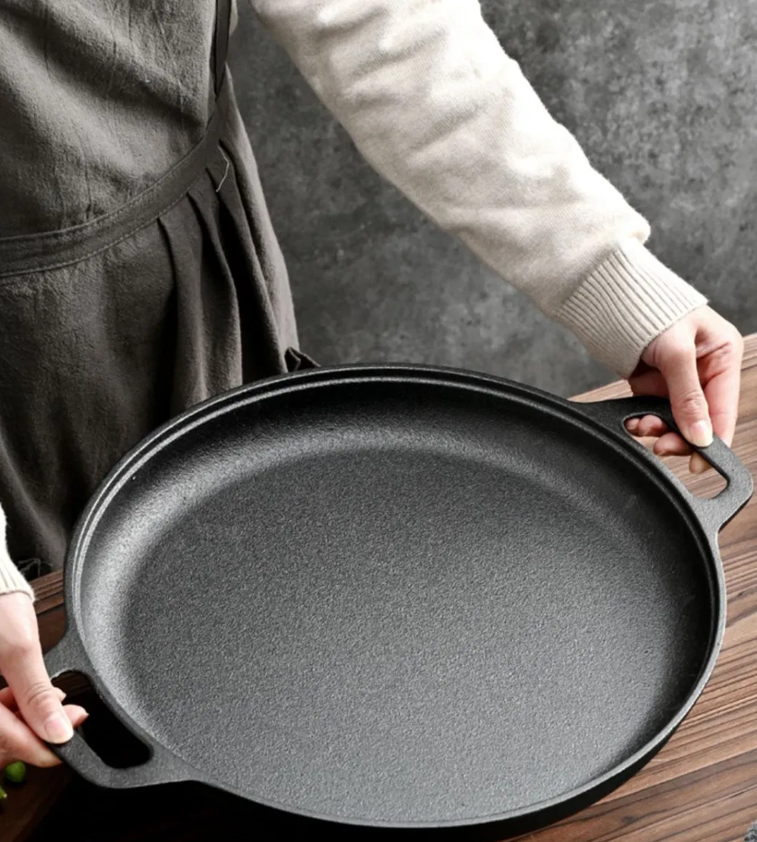 Hot Cast Iron Pizza Frying Pan