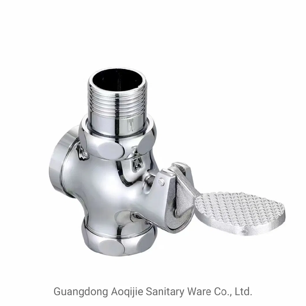 Pedal Foot Step Flush Valve Time Delay Flushometer Copper Flush Valve for Squat Pan Flusher Valve Bathroom Accessories