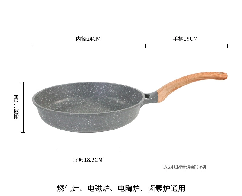 Nonstick Ceramic Frying Healthy PTFE Pfoa &amp; Pfas Free Induction Pan Woks