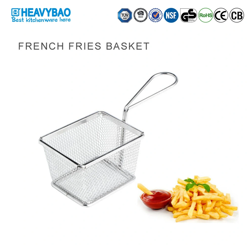 Heavybao Excellent Quality Potato Stainless Steel Sire Cookware Chips French Fries Basket