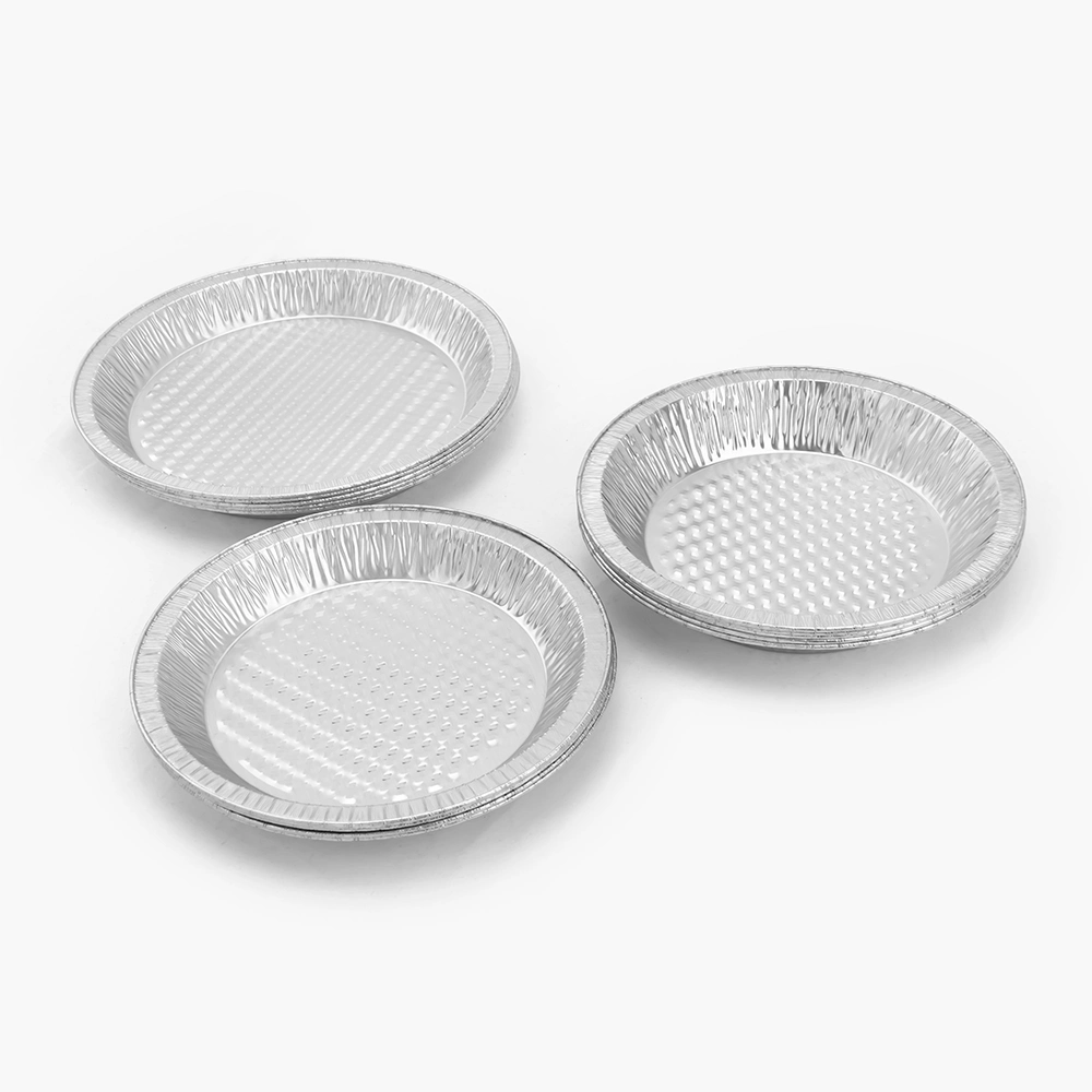 Disposable Kitchen Customized Baking Tray Small Foil Pie Pans OEM Logo Aluminium Foil for Food Packing Container