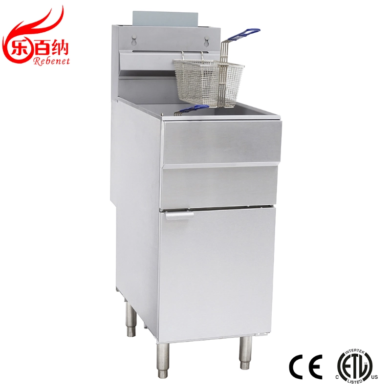 China Manufacturer Commercial Gas Turkey Deep Fat French Fries Chicken Fish Chips Fryer ETL Listed (GF90)