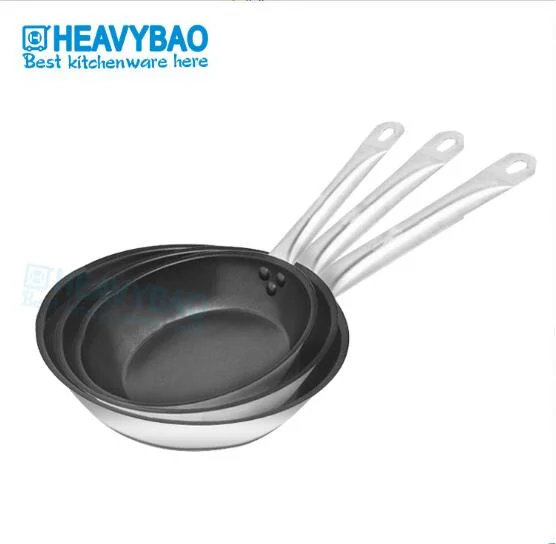Heavybao Stainless Steel Frying Pan Non-Stick for Restaurant
