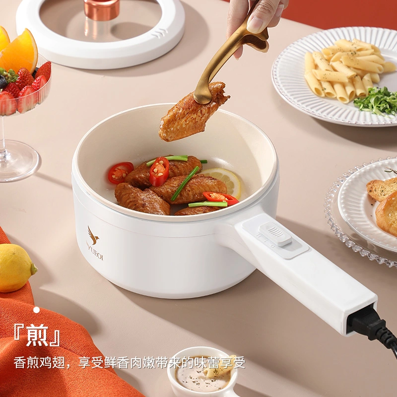 Long Handle Pot, Ceramic Glaze Coated White Inner Liner, Fully Automatic and Scheduled Electric Cooking Pot, Electric Hot Pot, Intelligent Control