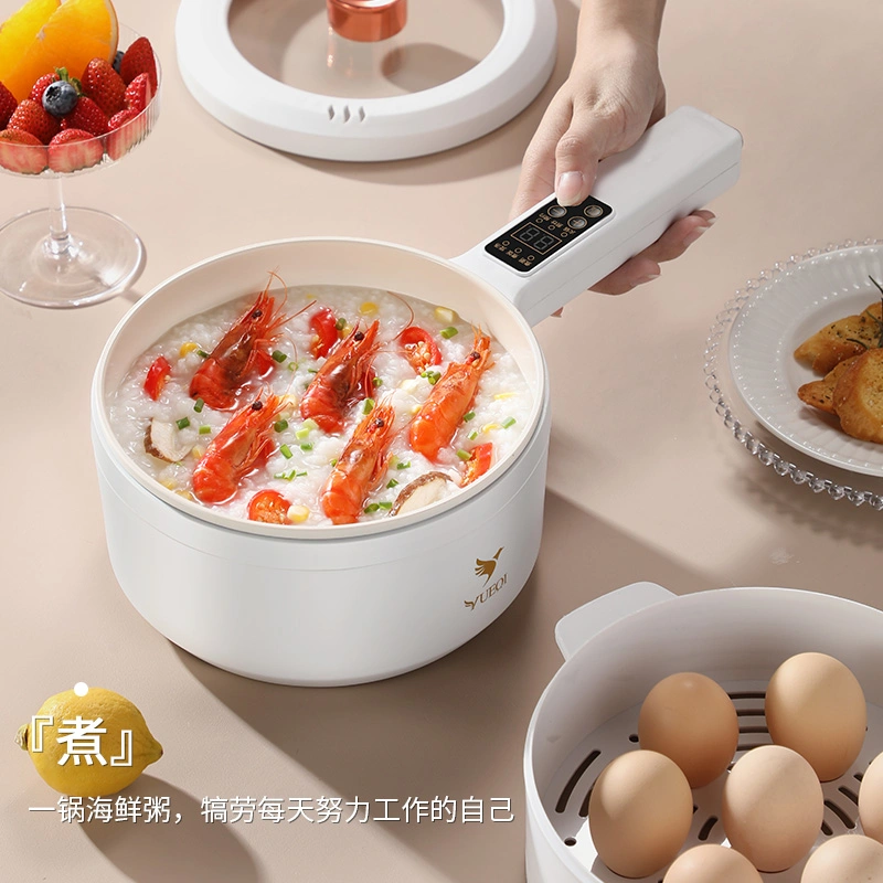 Long Handle Pot, Ceramic Glaze Coated White Inner Liner, Fully Automatic and Scheduled Electric Cooking Pot, Electric Hot Pot, Intelligent Control