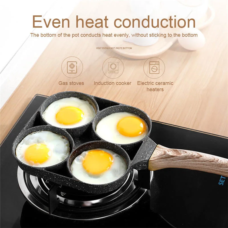 4-Hole Omelette Artifact Non-Stick Pancake Pan