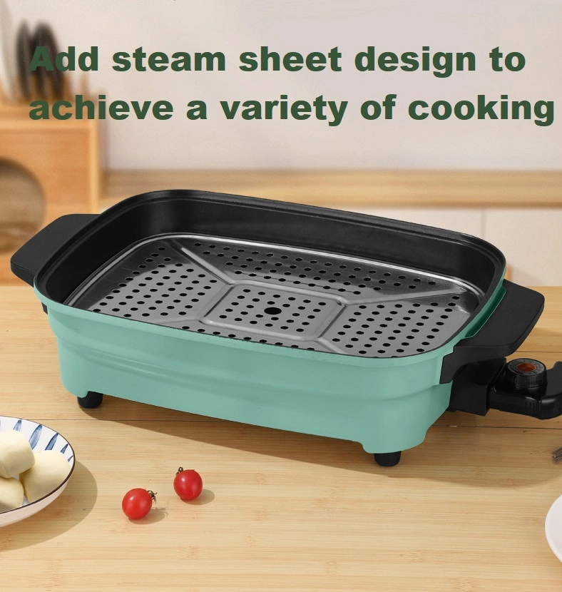 Rectangle 40X30cm Electric Frying Pan Large Capacity 1800W