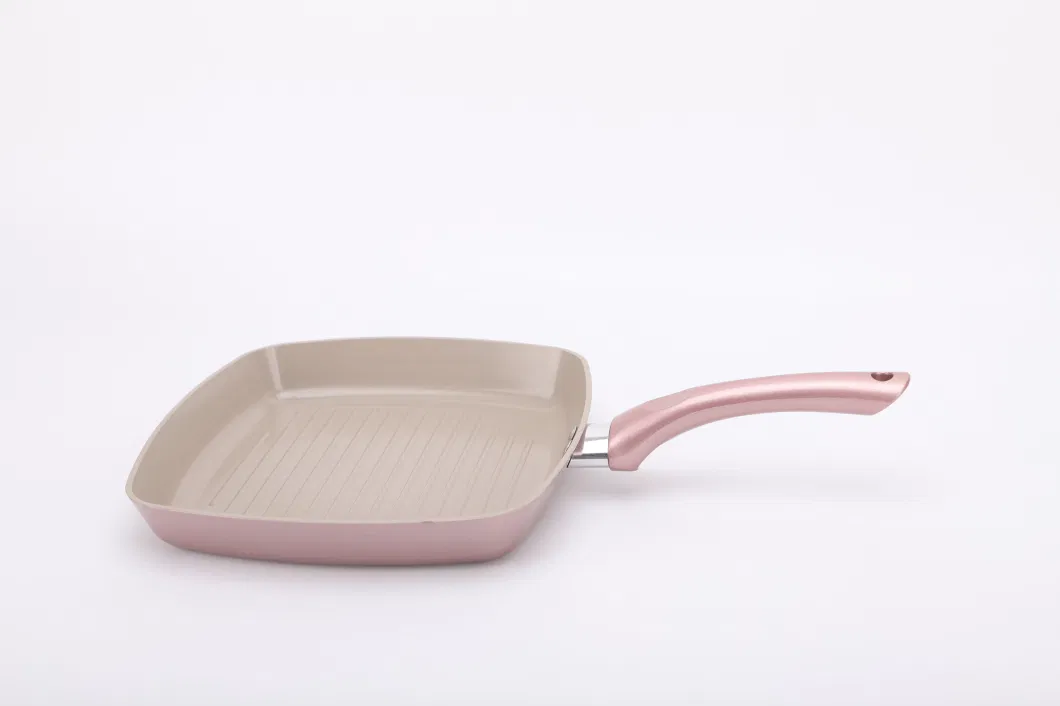 Eco Friendly Kitchenware Heavy Cutomized Non Stick Ceramic Coating Pot and Pan with Grill Pan