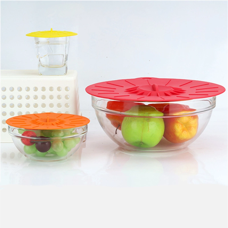 Eco-Friendly Reusable Silicone Bowl Pan Cover Food Storage Suction Lids for Pot