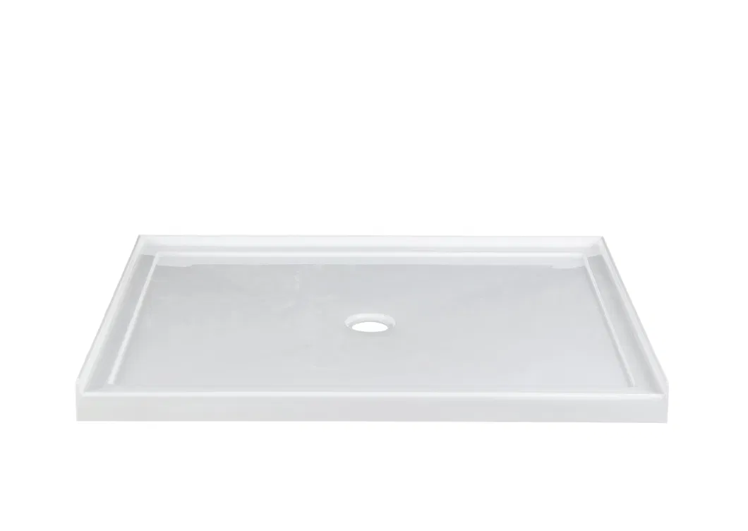 Woma Square High Quality 36 Inch Center Drainer Acrylic White Shower Tray Shower Base Show Pan 48*42 (BT004)