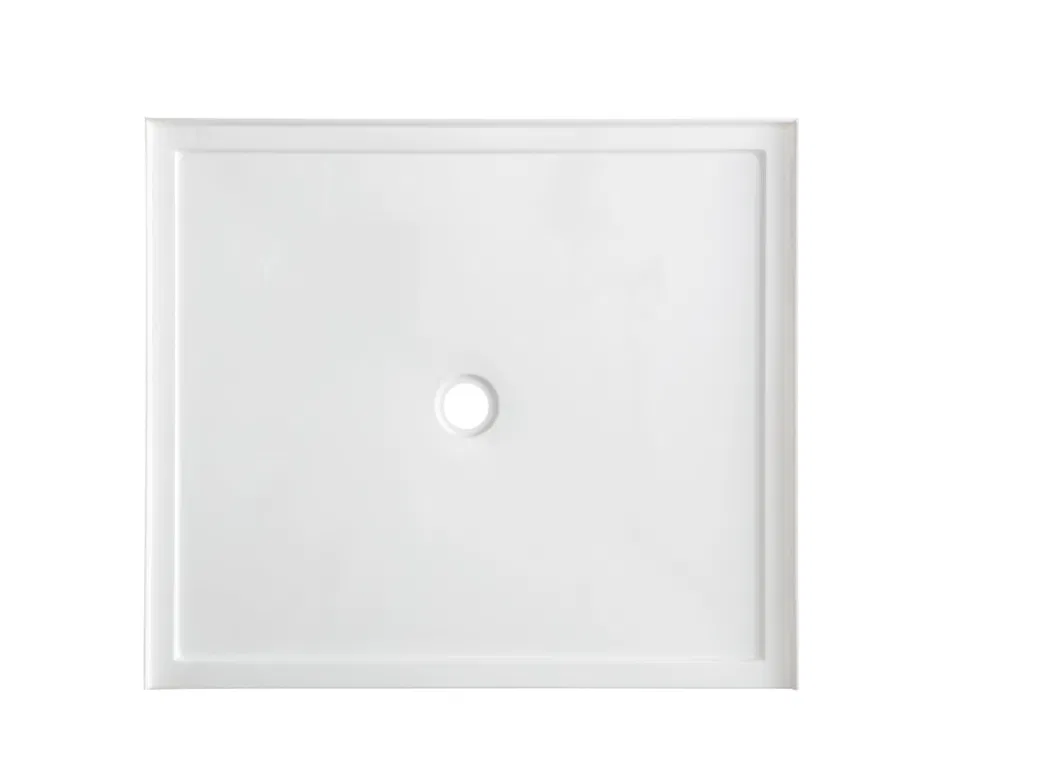 Woma Square High Quality 36 Inch Center Drainer Acrylic White Shower Tray Shower Base Show Pan 48*42 (BT004)