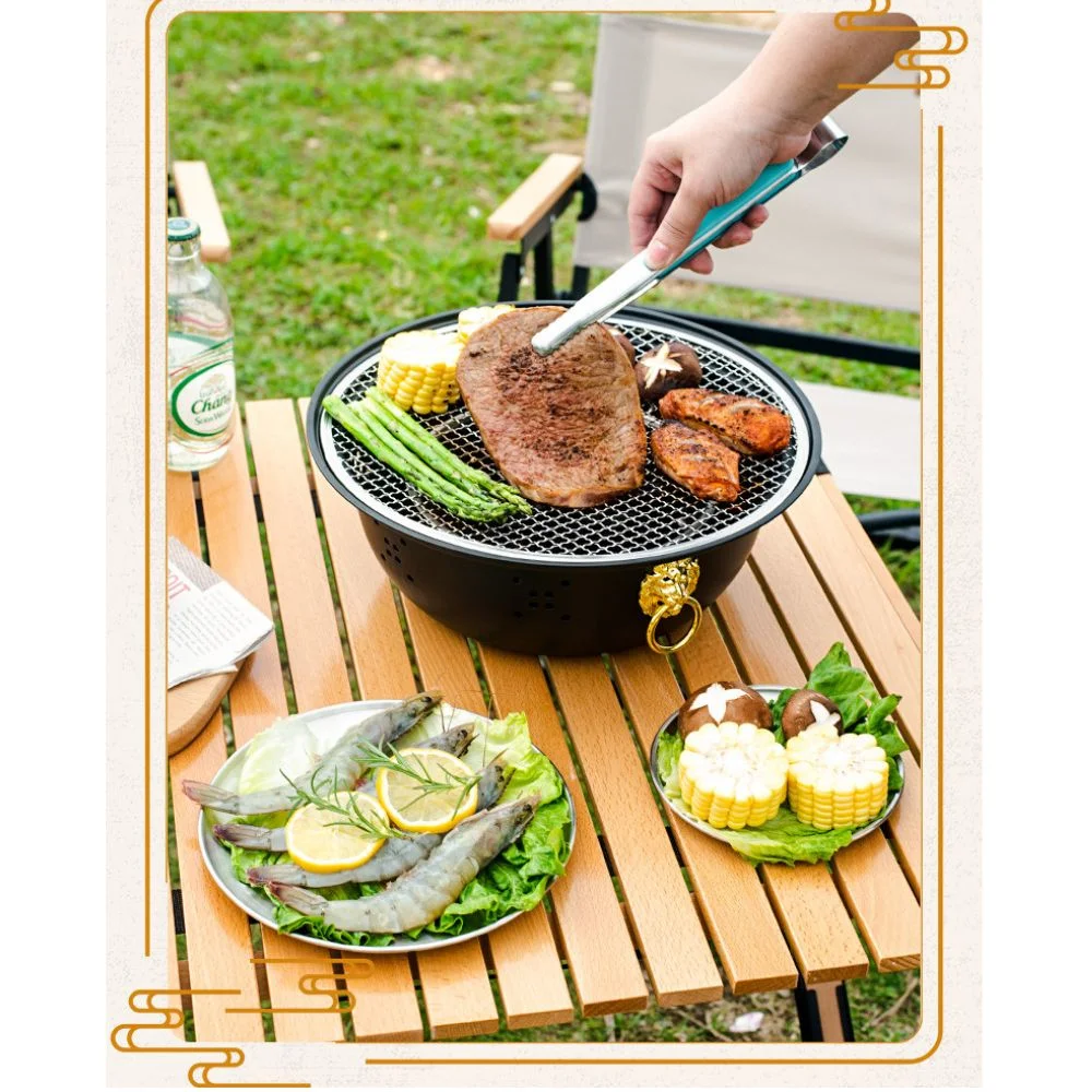 Portable Non-Stick Grill Pan Outdoor Camping Picnic Ci22856