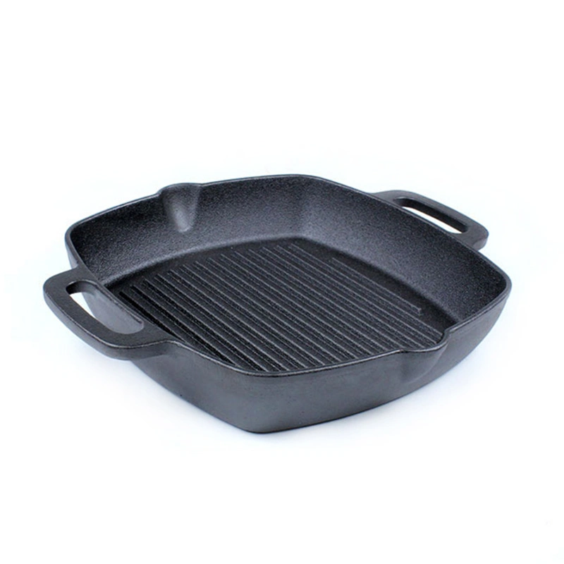 Square Cast Iron Steak Grill Pan with CE