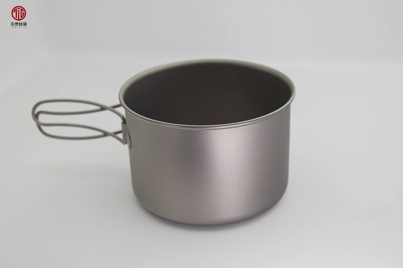 Rts China Large Adult Outdoor Camping 1000ml Titanium Pan Dish