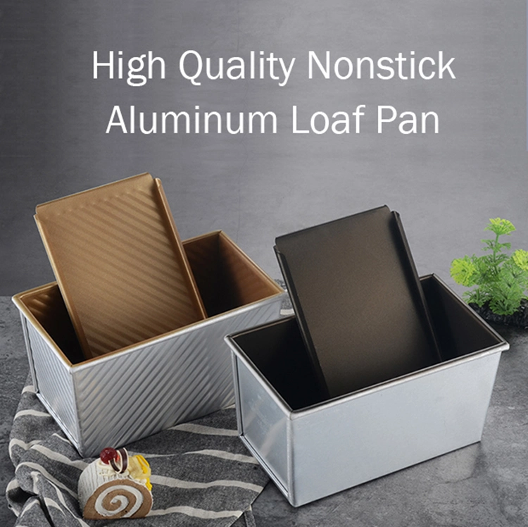 Multiple Sizes aluminium Non Stick Fluted Sandwich Toast Pullman Loaf Bread Baking Pan with Lid