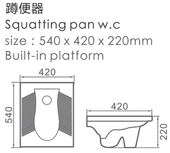 OEM Best Quality Bathroom Ceramic Squat Pan
